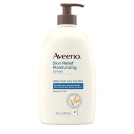 Aveeno Aveeno Skin Relief Moisturizing Lotion for Very Dry Skin with Soothing Triple Oat & Shea Butter Formula, Dimethicone Skin Protectant Helps Heal Itchy, Dry Skin, Fragrance-Free, 33 fl. oz