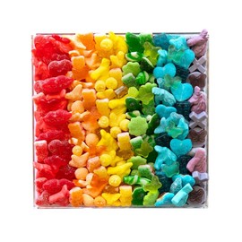 Taste the Rainbow! A Fruity Flavor Balance Candy Board by Ruby Bond - Size: Small / 4x4 inches