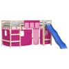 vidaXL Cabin Bed Curtains Pink Polyester