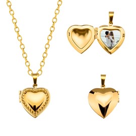 Small Heart Photo Frame Necklace Romantic Anniversary Birthday Gifts for Wife Valentines Day Gifts for Girlfriend Graduation Present for Gf Wedding Engagement Presents for Fiancee Necklace