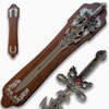 ShangYaSM 680 Silver wall Mounted Fantasy Decorative Sword with Display