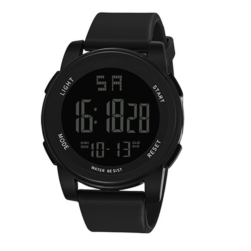 Digital Sports Watch Glass Waterproof Luminous Backlight Digital Watch with