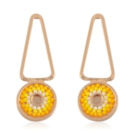 Bohemian Beaded Statement Earrings - Lightweight Sparkly Crystal Teardrop Dangle, Rainbow Marquise, Multi Color Oval Drop, Pearl Hoops, Metal, not known