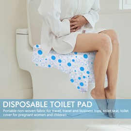 Pack of 20 Disposable Toilet Pads, 65 x 60 cm, Individually Packed, Ideal for Travel, Public Toilets and Shopping Malls, Hospital, Office