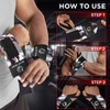 TECEUM Weightlifting Wrist Wraps with Thumb Loop – Black Camo