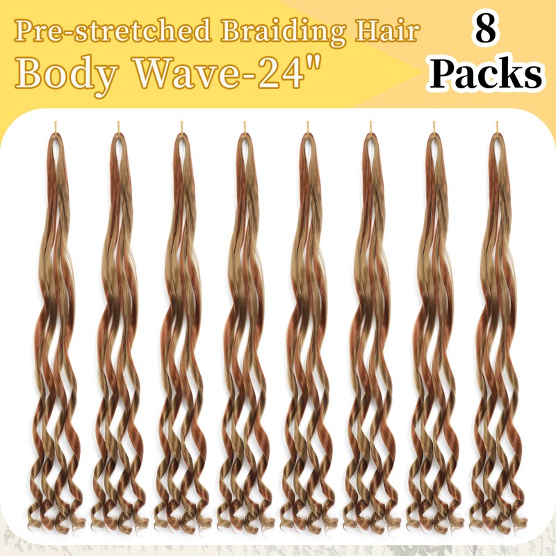 P27/30 French Curly Braiding Hair, Pre Stretched Crochet Hair