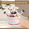 Top-spring 360° Rotating Makeup Organiser, Spinning Makeup Brush Holder with
