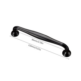 SHEEPPING Pack of 10 Furniture Handles, Black, Kitchen Handles, Cupboard Handles, Bar Handles, 96 mm Handles, Cupboard Door Handles, Drawer Handles