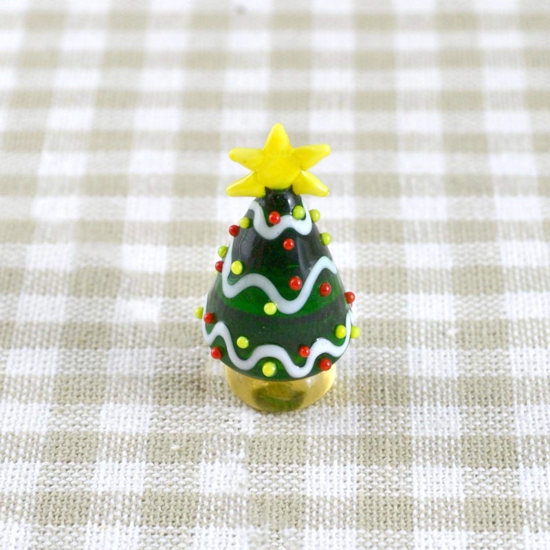 Cute Handmade Glass Crafted Christmas Ornament: