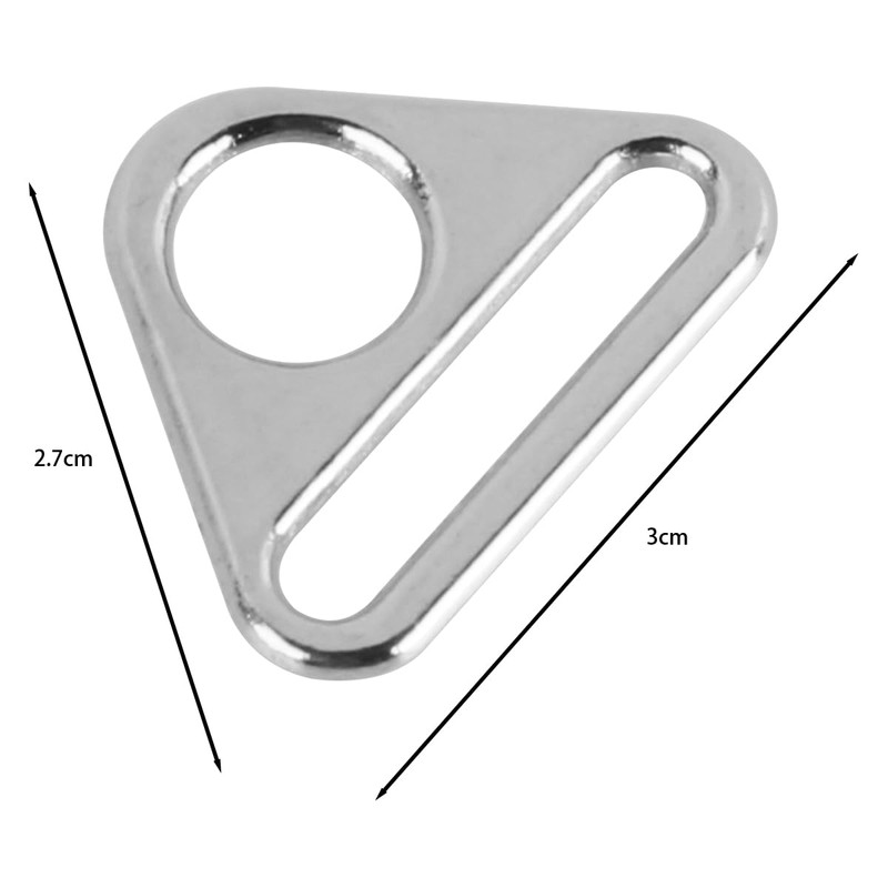 Ieron 30pcs Metal Triangle Buckle Triangle Ring Swivel Clip Luggage