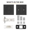 9BUILD Black Pocket Door Hardware Square Pocket Door Lock Privacy