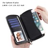 HAWEE Cellphone Wallet for Women Dual Zipper Long Purse with
