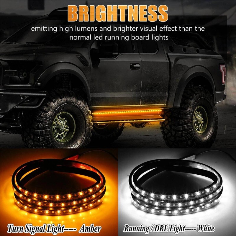 Unbranded 2PC-70" Running Board LED Light Side Step Strip Bar