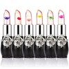 firstfly firstfly Pack of 6 Crystal Flower Jelly Lipstick, Long