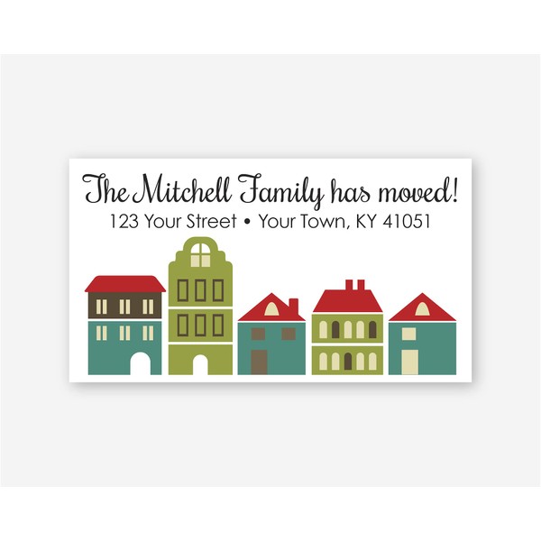 40ct - We Have Moved Stickers, We've Moved Address Labels,