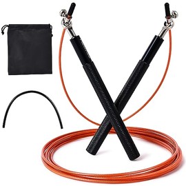 Cuerda para Saltar Crossfit de Aleación de Aluminio,Jumping Rope 3m Largo Ajustable,Cuerda con Rodamientos de Bolas y Mango Antideslizante,Rope para  