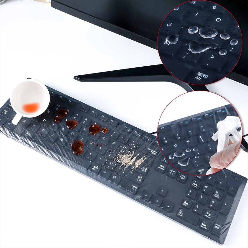 Weewooday 30 Pcs Universal Disposable Keyboard Protector Cover 0.025mm Wipeable