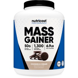 Nutricost Mass Gainer Cookies N Cream Flavor, 6.9 LBS, 50 Grams of Protein Per Serving - Non-GMO