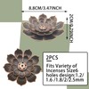 2-Pack Lotus Incense Holders, Detachable 6-Hole Brass Burner for Stick,