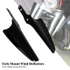 YHMTIVTU Black Front Fork Mount Wind Deflectors Windshield Fit For