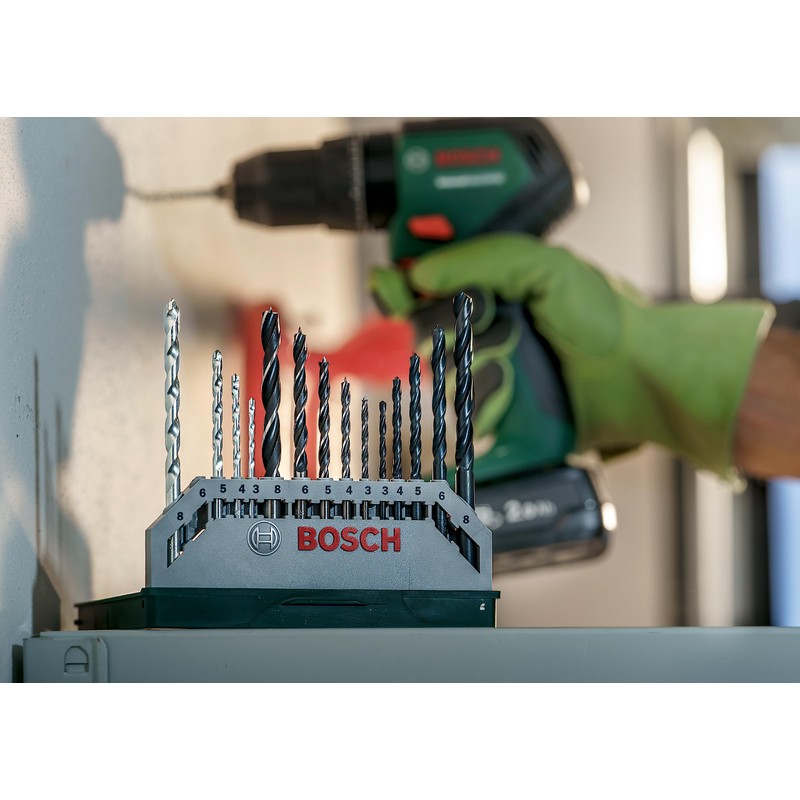 Bosch Accessories Bosch 15-Piece Mini X-Line Twist Drill Mixed Set