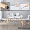 Noskatu White Dining Table Wood Rectangle Kitchen Table with Adjustable