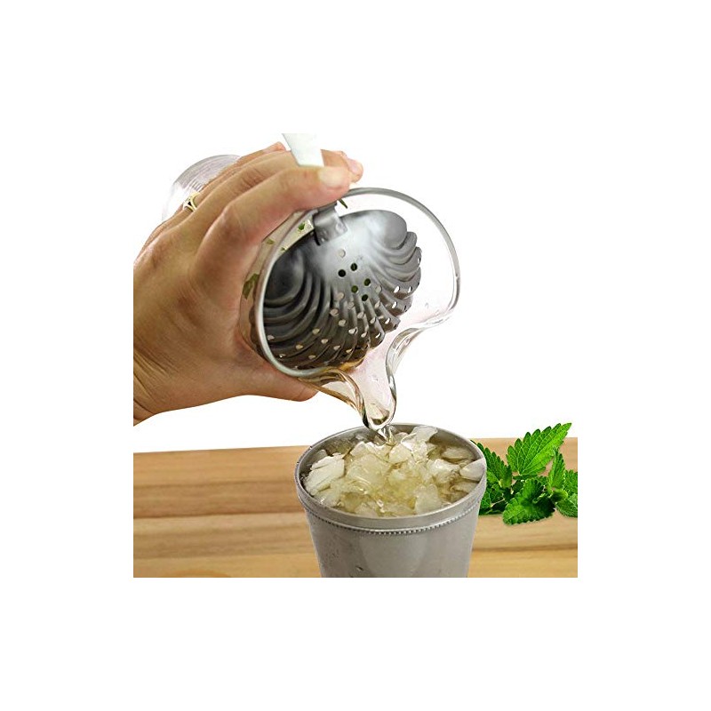 BarConic Stainless Steel Shell Julep Strainer 1 Each