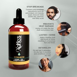 Xotics Sweet Jamila Hair Oil - Natural Hair Growth Oil with Hempseed, Argan, Olive & Coconut Oil for Curly Frizzy Hair & Dry Hair - Organic Hair Oil for Black women (4oz)