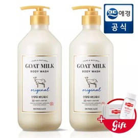 Shower Mate [샤워메이트] 산양유 바디워시 오리지널 800mlx2개 + 증정지급 Shower Mate Goat Milk Body Wash Original 800ml x 2 + Free Gift