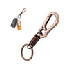 SHMZK Retro Carabiner Shape Keychain, Metal Spring Keyring Holder Organizer
