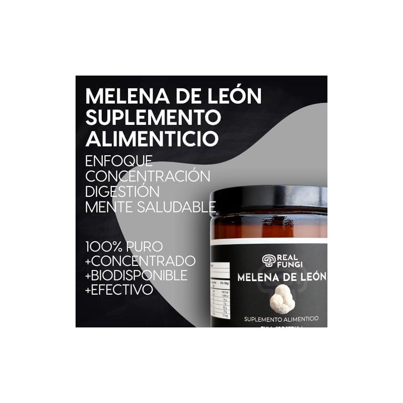 Hongo Melena de Leon 100 Puro - Real Fungi -