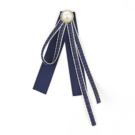 FYBownot Literary Style Forest Girl Uniform Ribbon, Ribbon Tie, Brooch, Uniform Accessories, Women's Corsage, School Ribbon, Bowtie, Bowtie, Commuting to Work or School, Disguise, A-navy