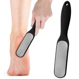 FNANJWQ Hard Skin Remover Nano Glass Foot File - Long Handle Foot Scrubber for Dead Skin Feet Callus Remover, Durable Foots Scrubber Pedicure Tools for Callus Removal - Black