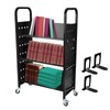 KODOM Book Cart, 200Lbs Library Cart, 30x14x49 Inch Single Sided