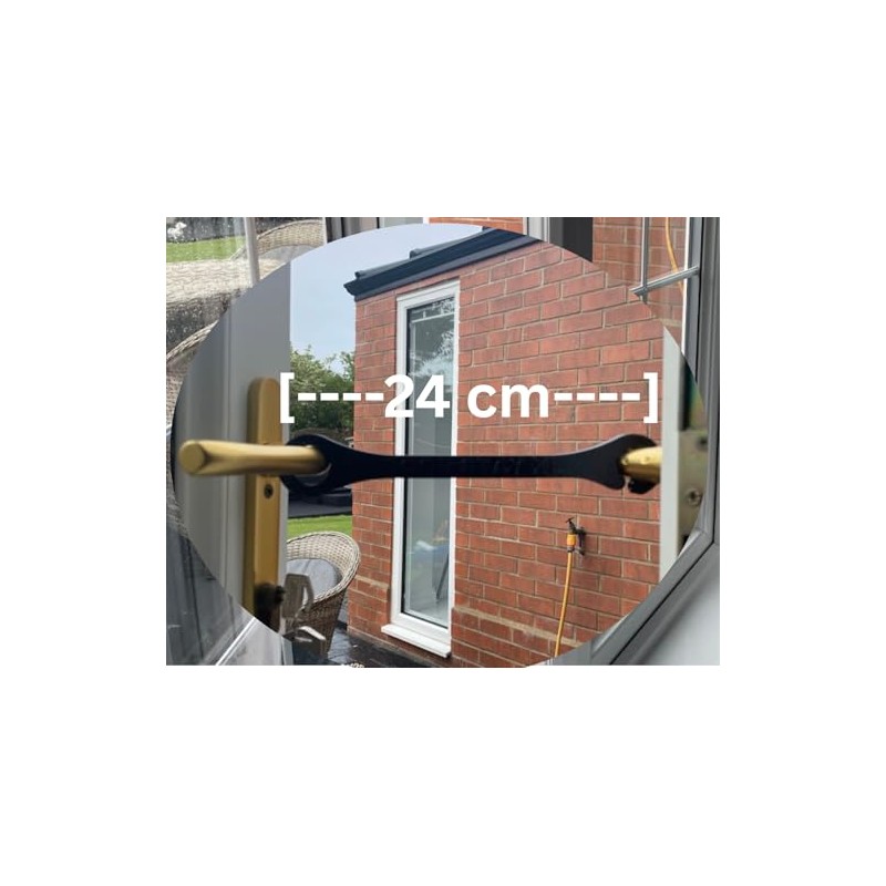 Black XL French Door Stay - Hold Open Patio Door