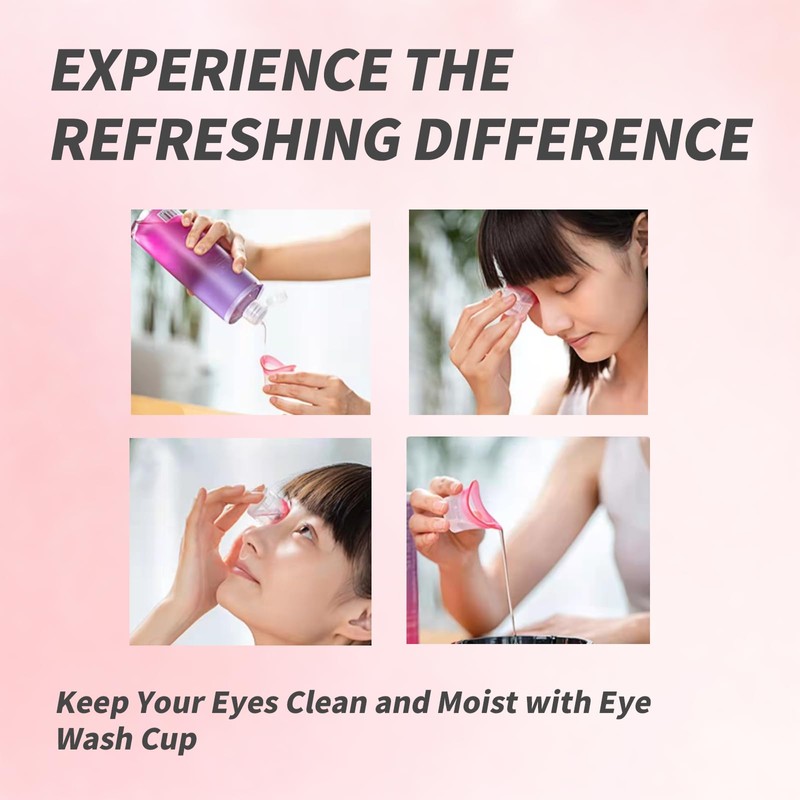 BRBASAP Eye Wash Cup 4Pack Eye Wash Kit Bath Kit