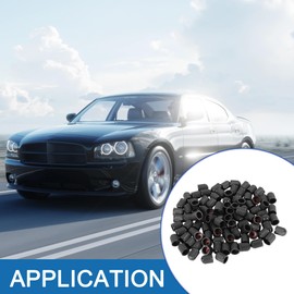 A ABSOPRO Car Bike Tire Pressure Stem Valve Cap Tire Valve Dust Cover with O-Ring, Black (Set of 100)