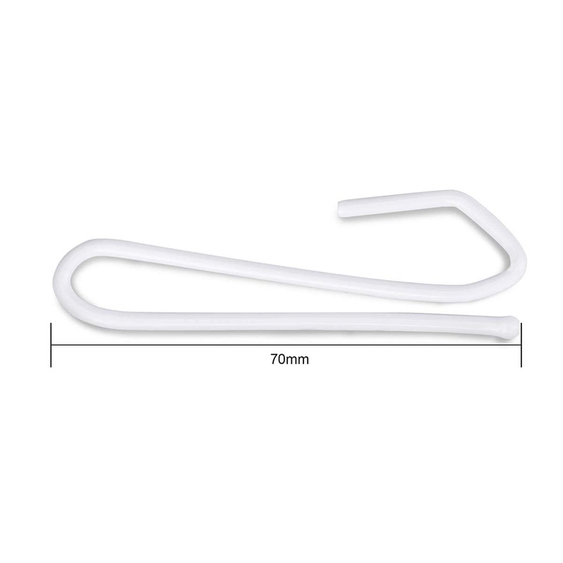 C.M. Curtain Hooks, Metal, 2.8 inches (70 mm), 50 Pieces,