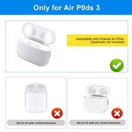 Quevati Wireless Charging Case Compatible with Air-pods 3 generations, Genuine Replacement Charging Case with Bluetooth Pairing and Sync Button