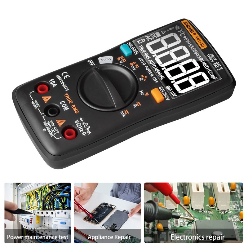 ANENG AN113D Digital Multimeter Electrical Meter 6000 Counts DC/AC Current