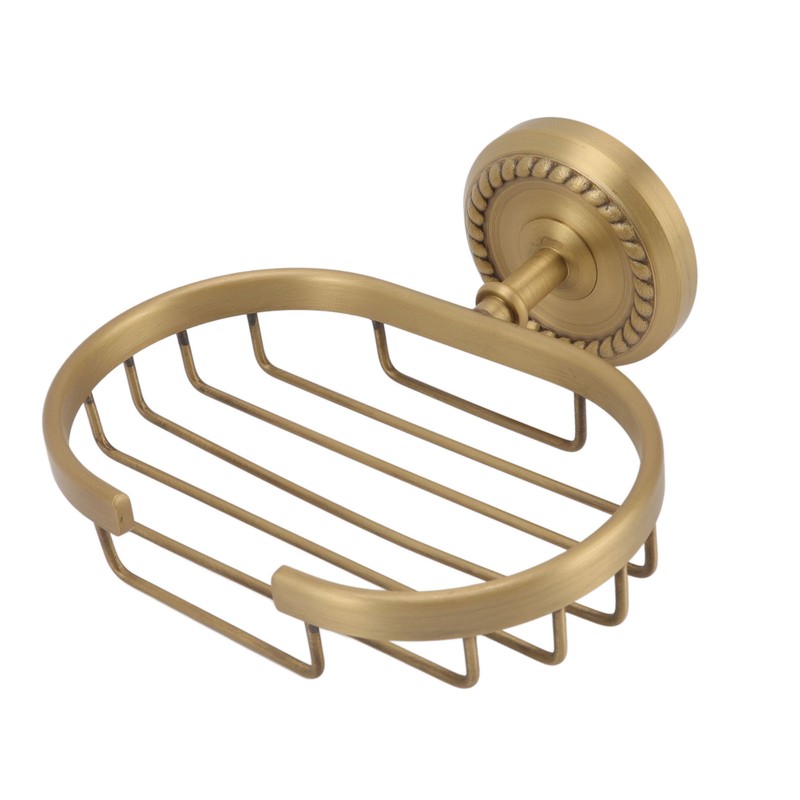 Soap Dish Wall Mounted Twisted Pattern Soap Holder Copper Stainless