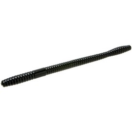 Zoom Magnum Trick Worm-Pack of 8 (Black, 7-Inch)