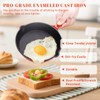 Tastedeli Enameled Cast Iron Skillet 10inch with Pour Spouts for