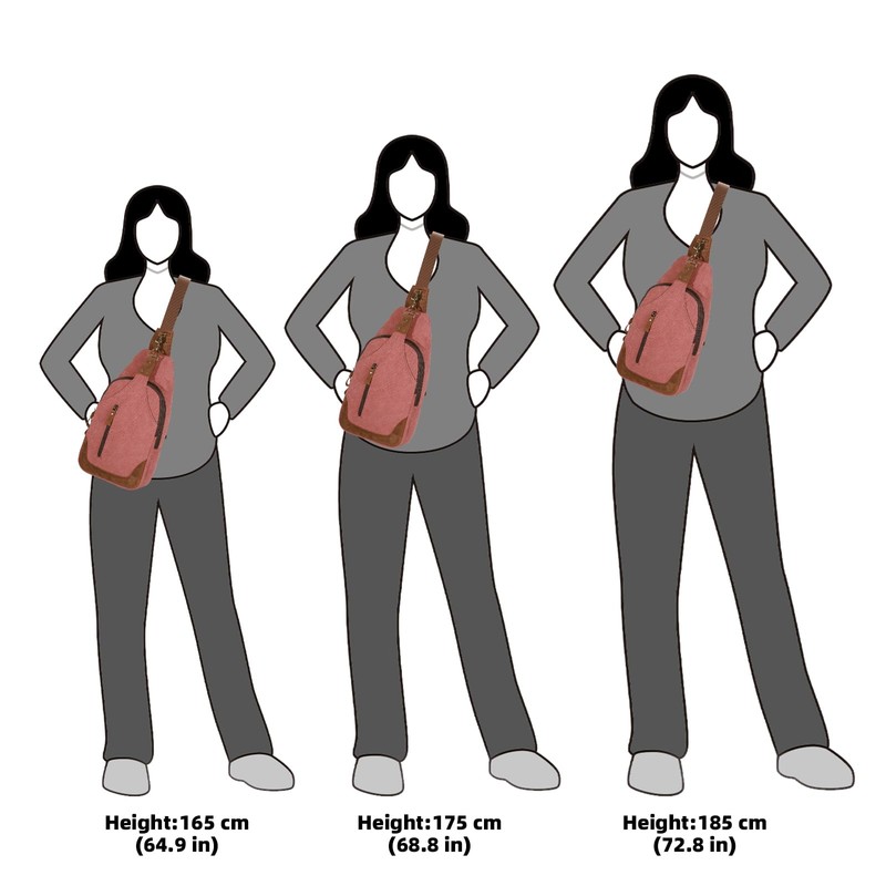 KL928 Canvas Sling Bag Crossbody Backpack Shoulder Casual Rucksack for