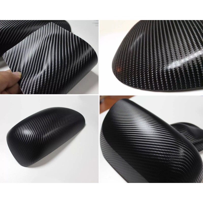 AUTOGOODY 20ft x 5ft Gloss Black 4D Carbon Fiber Vinyl