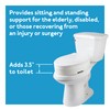 Carex Elongated Hinged Raised Toilet Seat, Adds 3.5 Inches of
