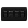 Leisure LED Contemporary Quadruple SPST On-Off Switch with Bezel, 12-Volt,