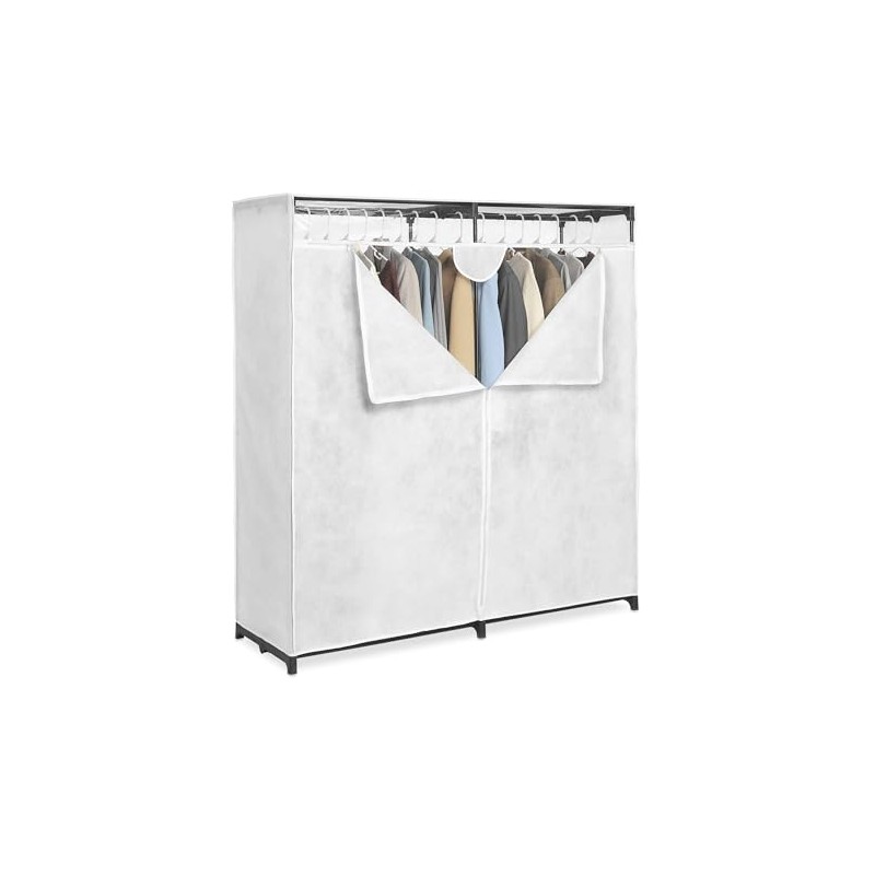 Whitmor Extra Wide 60" Clothes Closet, Durable Portable Hanging Wardrobe