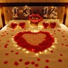 AQUGOO 1000 Pcs Artificial Silk Rose Petals Decoration Wedding Party