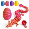 Myqiqi 3D Printed Dragon in Egg, Fully Movable Crystal Dragon